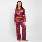 Burgundy Stars Pyjama Set