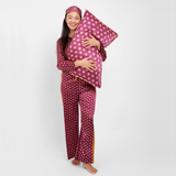 Burgundy Stars Pyjama Set