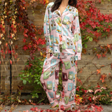 Book Covers Silk Pyjamas in Pale Pink