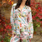 Book Covers Silk Pyjamas in Pale Pink