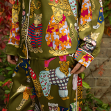Leopards Can't Change Their Spots Silk Pyjamas in Olive