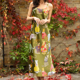 Leopards Can't Change Their Spots Silk Slip Dress in Olive