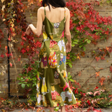 Leopards Can't Change Their Spots Silk Slip Dress in Olive