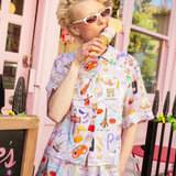 Paris Lilac Short Linen Pyjama Set