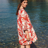 Karma on the Rocks Wabi Short Dress in Bonzai Coral