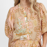 Italian Coast Rose Balloon Shirt