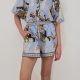 Bali Tiger Light Blue Short