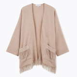 Eponyme Wool Short Poncho in Barley