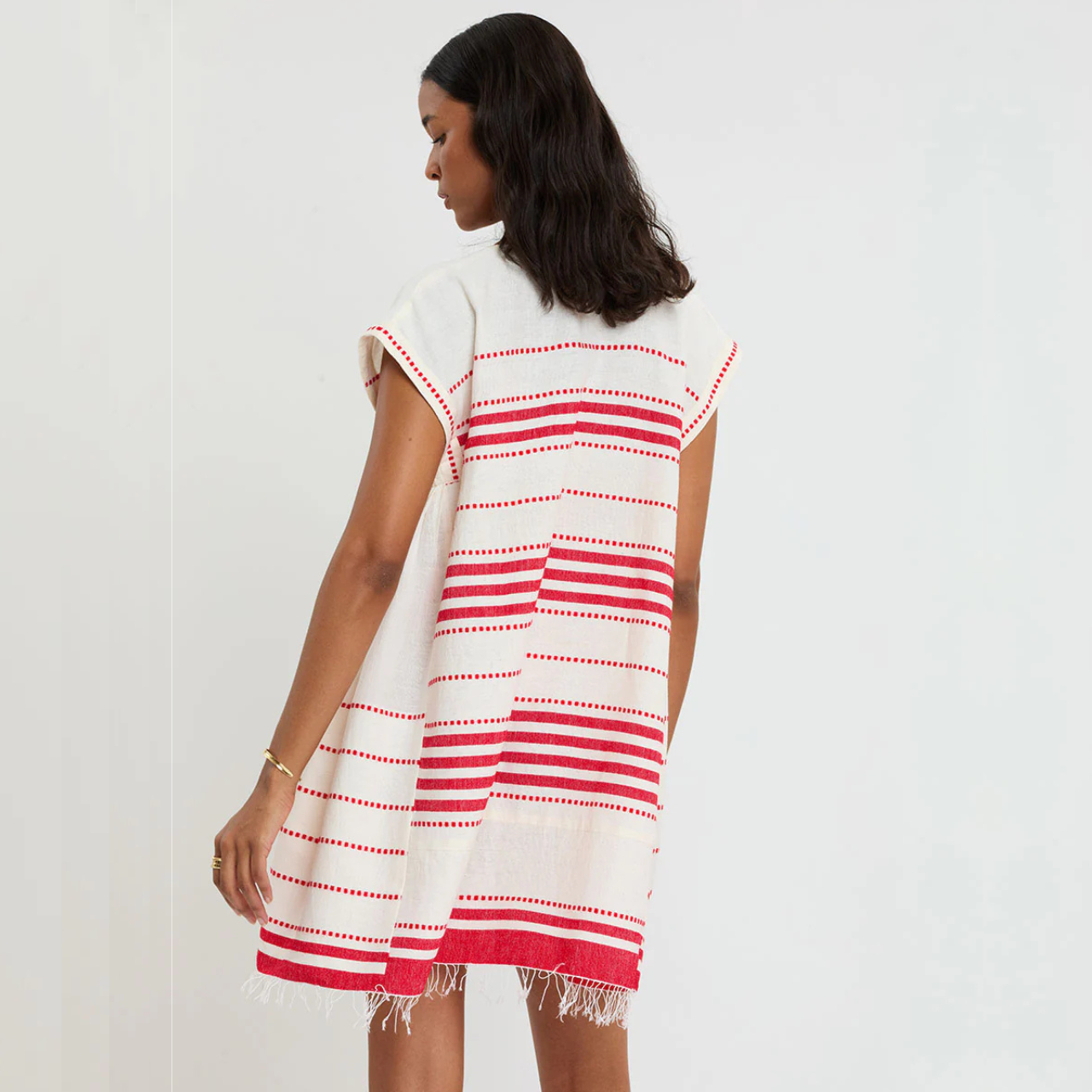 Lemlem Elina Caftan In Eshe Red