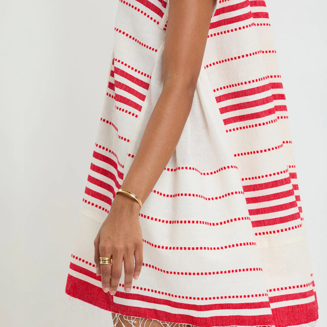 Lemlem Elina Caftan In Eshe Red