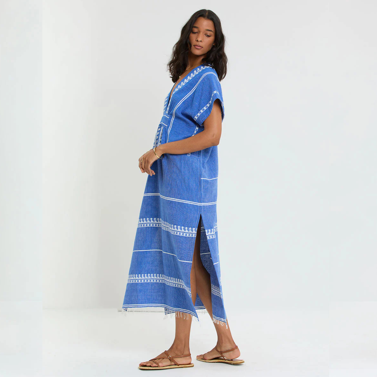 Lemlem Gasira V Neck Caftan