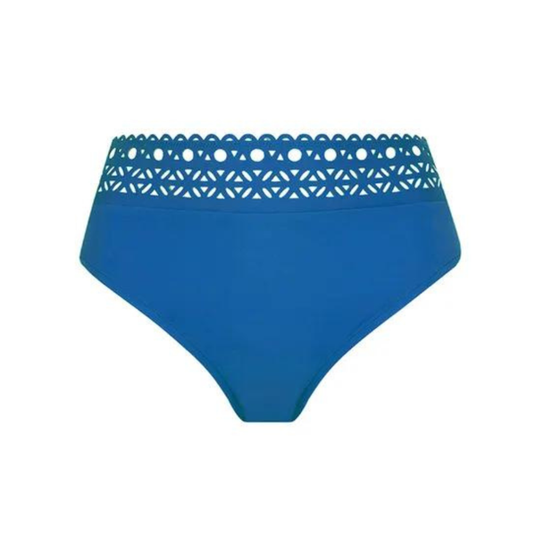 Ajourage Couture High Waist Bikini Bottom in Blue