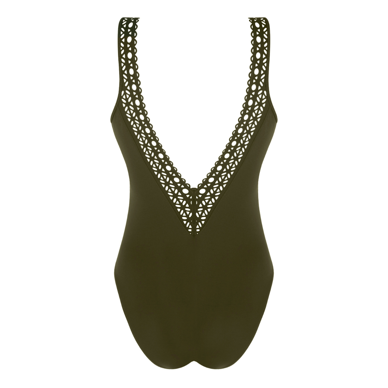 Ajourage Couture Padded Plunge Swimsuit In Avocat