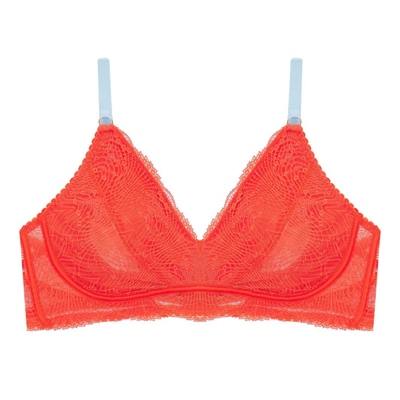 Hey Good Lookin' Pocketed Bra in Mandarin/Sky