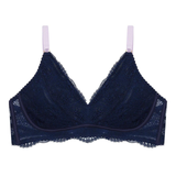 Hey Good Lookin' Pocketed Bra in Midnight Navy/Lilac