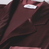 Basic Seduction Silk Pyjama in Burgundy