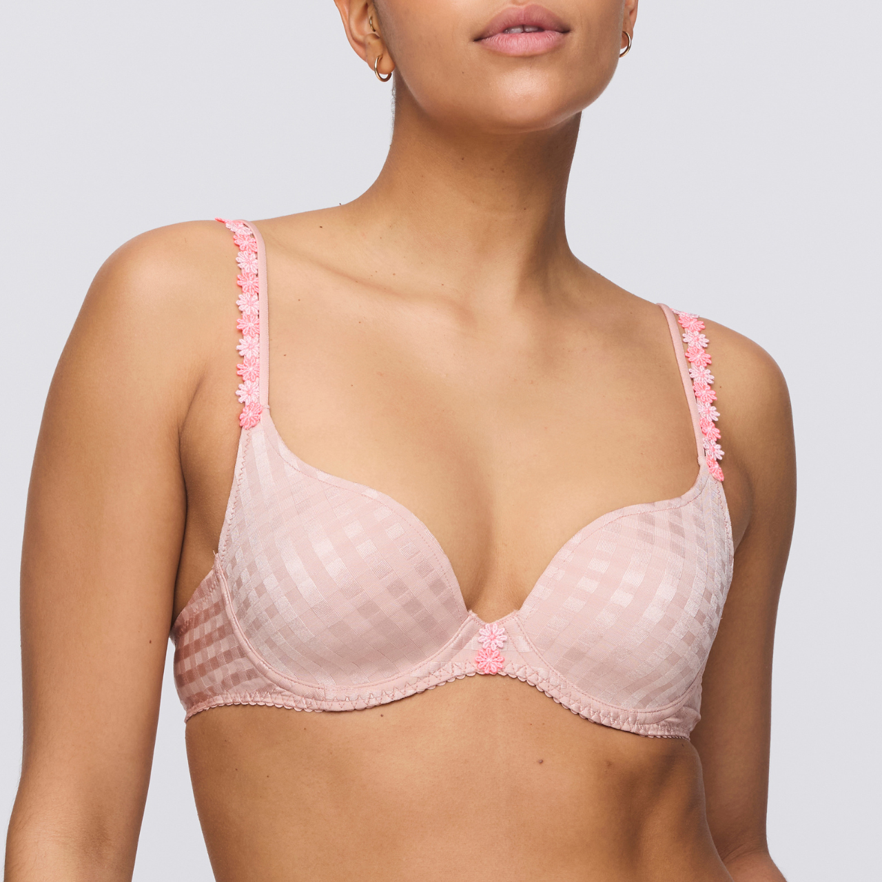 Avero Tiny Heart Shape Padded Bra in Powder Rose