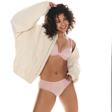 Avero Tiny Heart Shape Padded Bra in Powder Rose