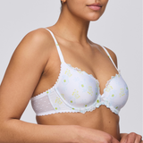 Chen Padded Heart Shape Bra in White Yacht