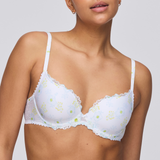 Chen Padded Heart Shape Bra in White Yacht