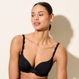 Cyrile Padded Heart Shape Bra in Black