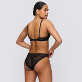 Cyrile Padded Heart Shape Bra in Black