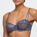 Jane Horizontal Seam Bra in Blue Shadow