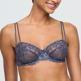 Jane Horizontal Seam Bra in Blue Shadow