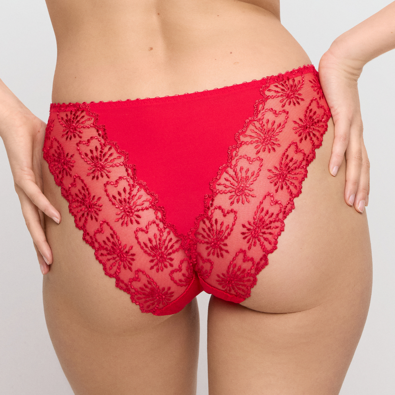 Jane Italian Brief in True Red