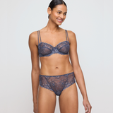Jane Luxury Thong in Blue Shadow