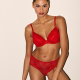 Jane Luxury Thong in True Red