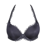 Jane Padded Heart Shape Bra in Blue Shadow