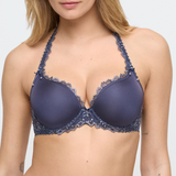 Jane Padded Heart Shape Bra in Blue Shadow