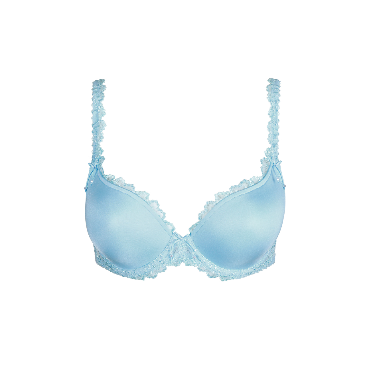 Jane Padded Heart Shape Bra in Milky Blue