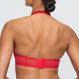 Jane Padded Heart Shape Bra in True Red