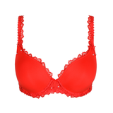 Jane Padded Heart Shape Bra in True Red