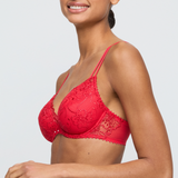 Jane Push Up Bra in True Red