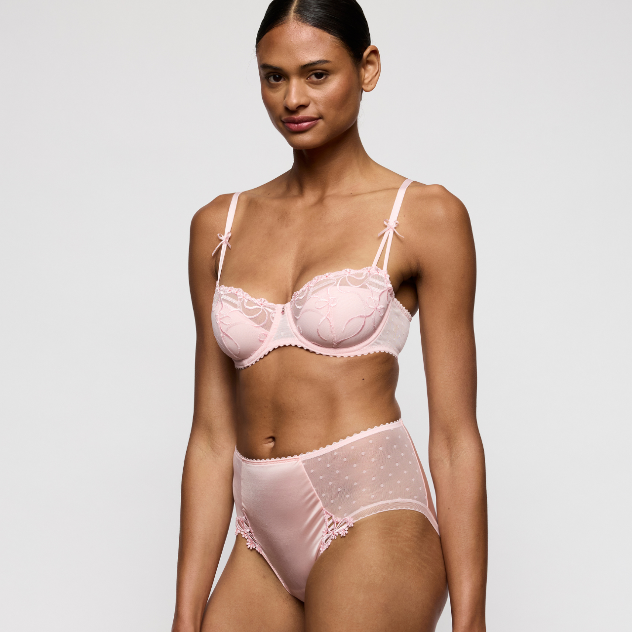 Noova Padded Balcony Bra in Gardenia Rose
