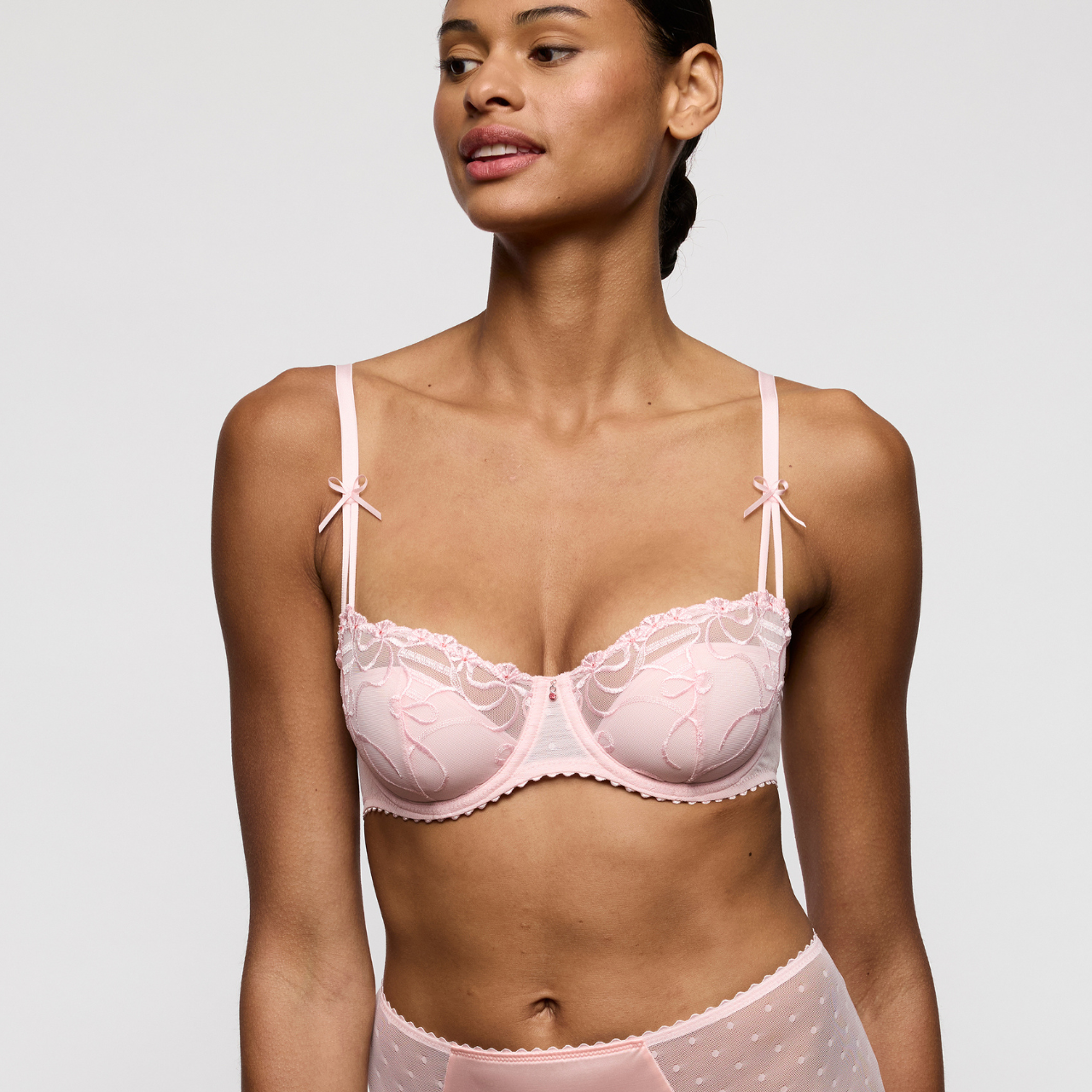 Noova Padded Balcony Bra in Gardenia Rose