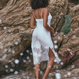 Angèle Midi Silk Slip in Natural