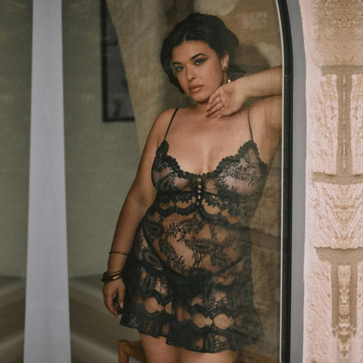 Daniella Black Lace Babydoll