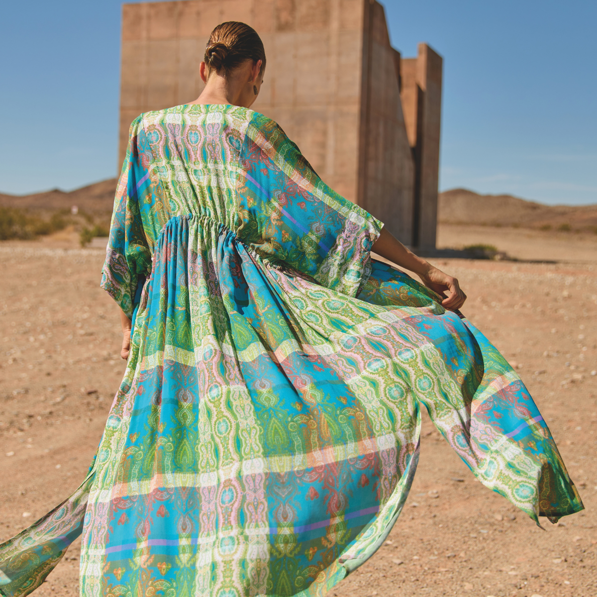 Jacquard Blue Tapestry Dress