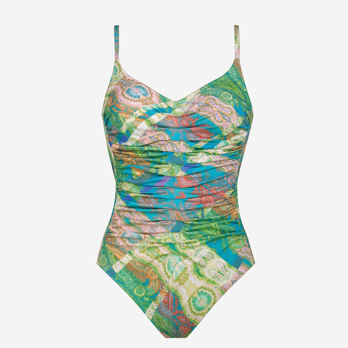 Jacquard Underwired Swimsuit in Blue Tapestry