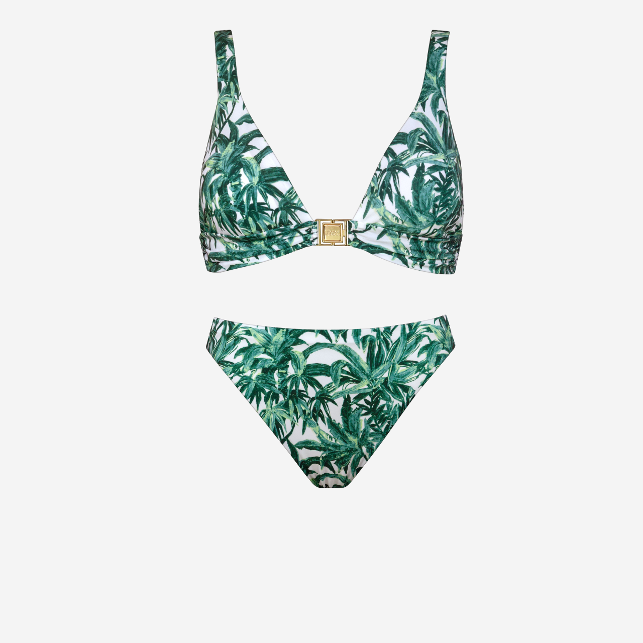 Palmette Padded Bikini Set in Jungle Veil