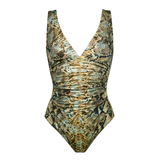 Serpent Ruched Padded Swimsuit