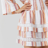 Barbara Sunset Stripe Short Skirt