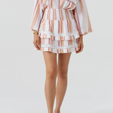 Barbara Sunset Stripe Short Skirt