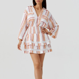 Barbara Sunset Stripe Short Skirt