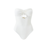 Lucca Cream Ribbed Swimsuit