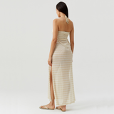 Mila Gold Halter Neck Knit Dress